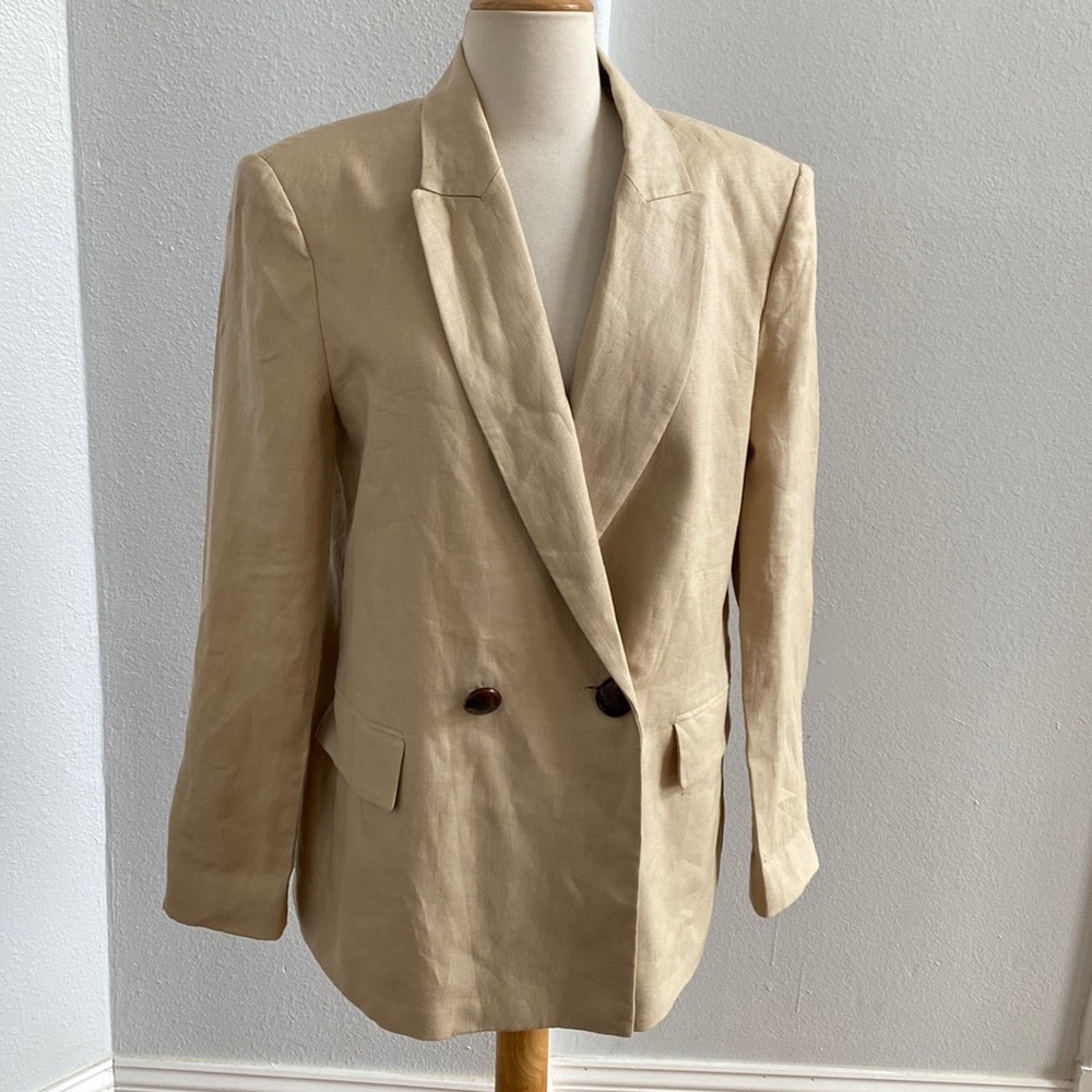 Zara Linen Women's Business Casual Blazer Size XS NEW